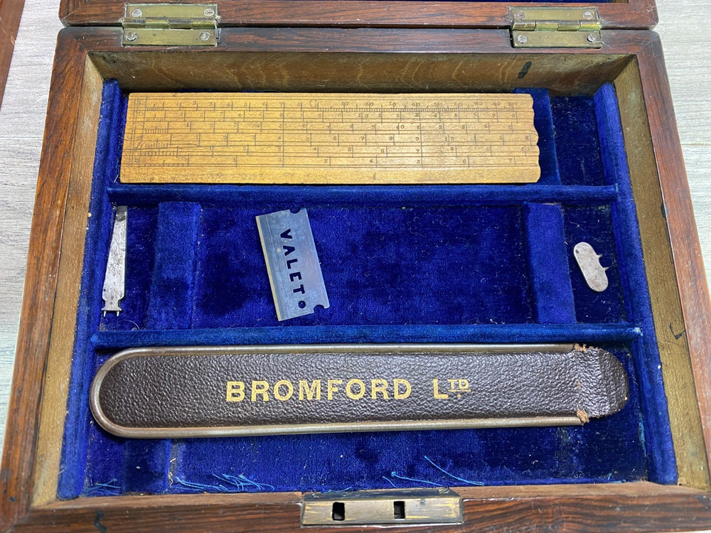 Vintage Engineering Draughtsman Set Technical Drawing Instruments Wooden Case