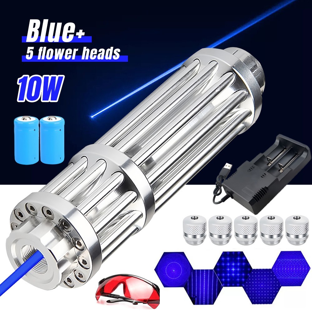 Blue Burning Laser Pointer 450-n-m Adjustable Visible Beam Light