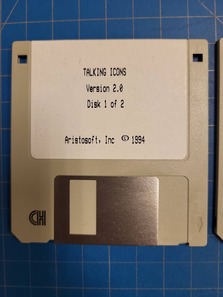 Aristosoft Talking Icons Version 2.0 Disks 1 2 Vintage Software 1994 Computer