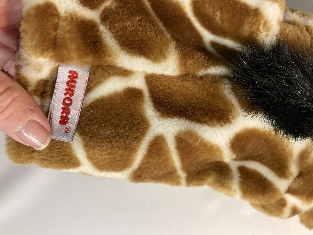 Aurora giraffe hand puppet plush