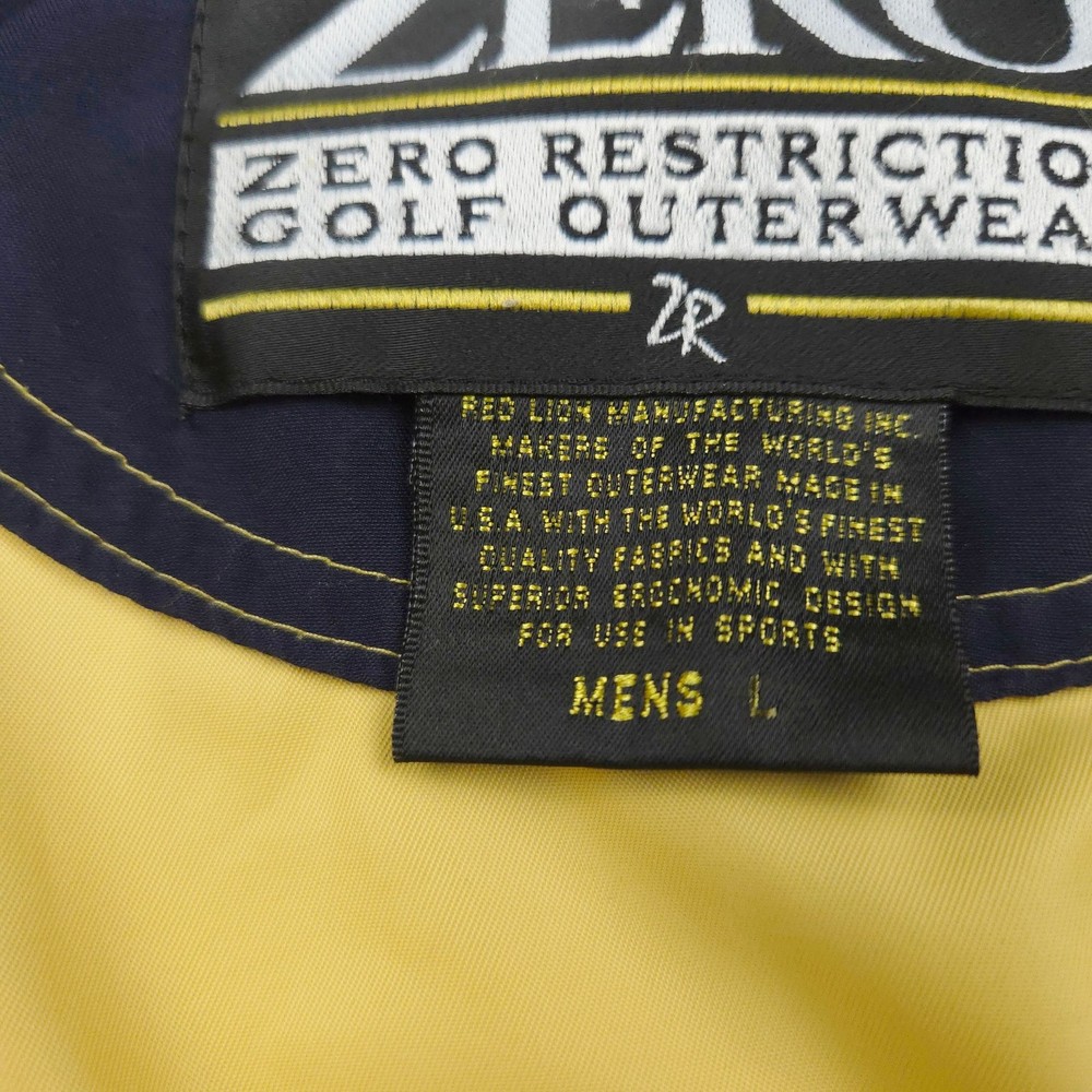 Zero Restriction -Estancia Pullover Mens -L Yellow Golf windbreaker jacket Snap
