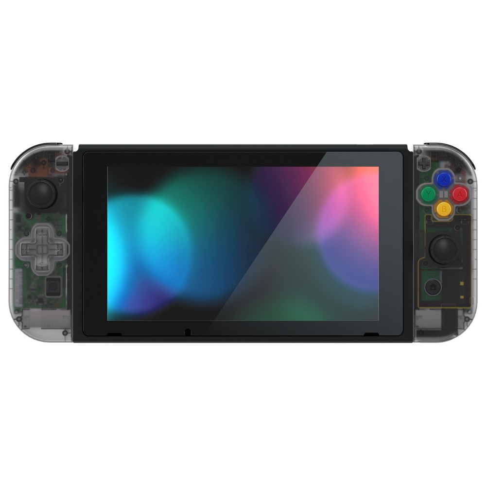 Clear Black Full Shell Case W/ Buttons Dpad Version for Nintendo Switch Joy con