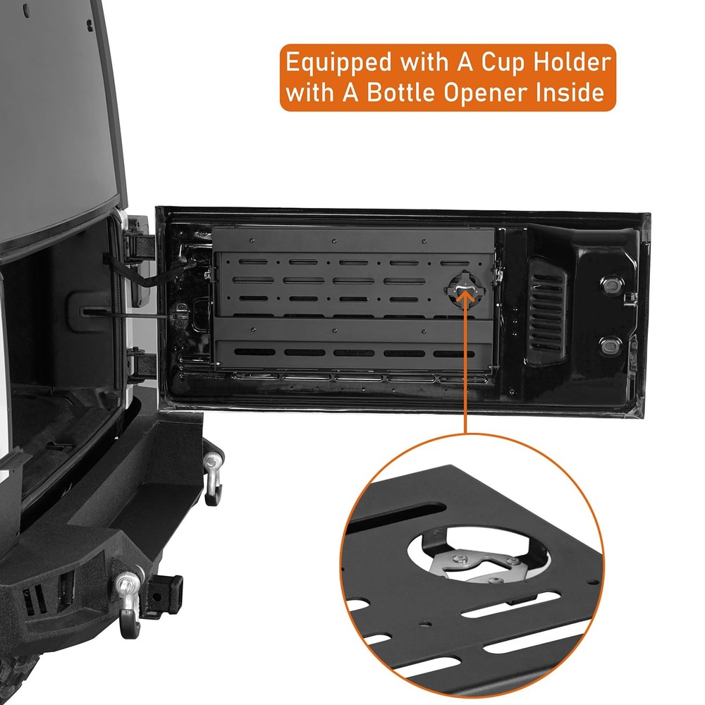 2015-2018 Wrangler JK JKU Tailgate Table Pull-out Cargo Shelf Foldable