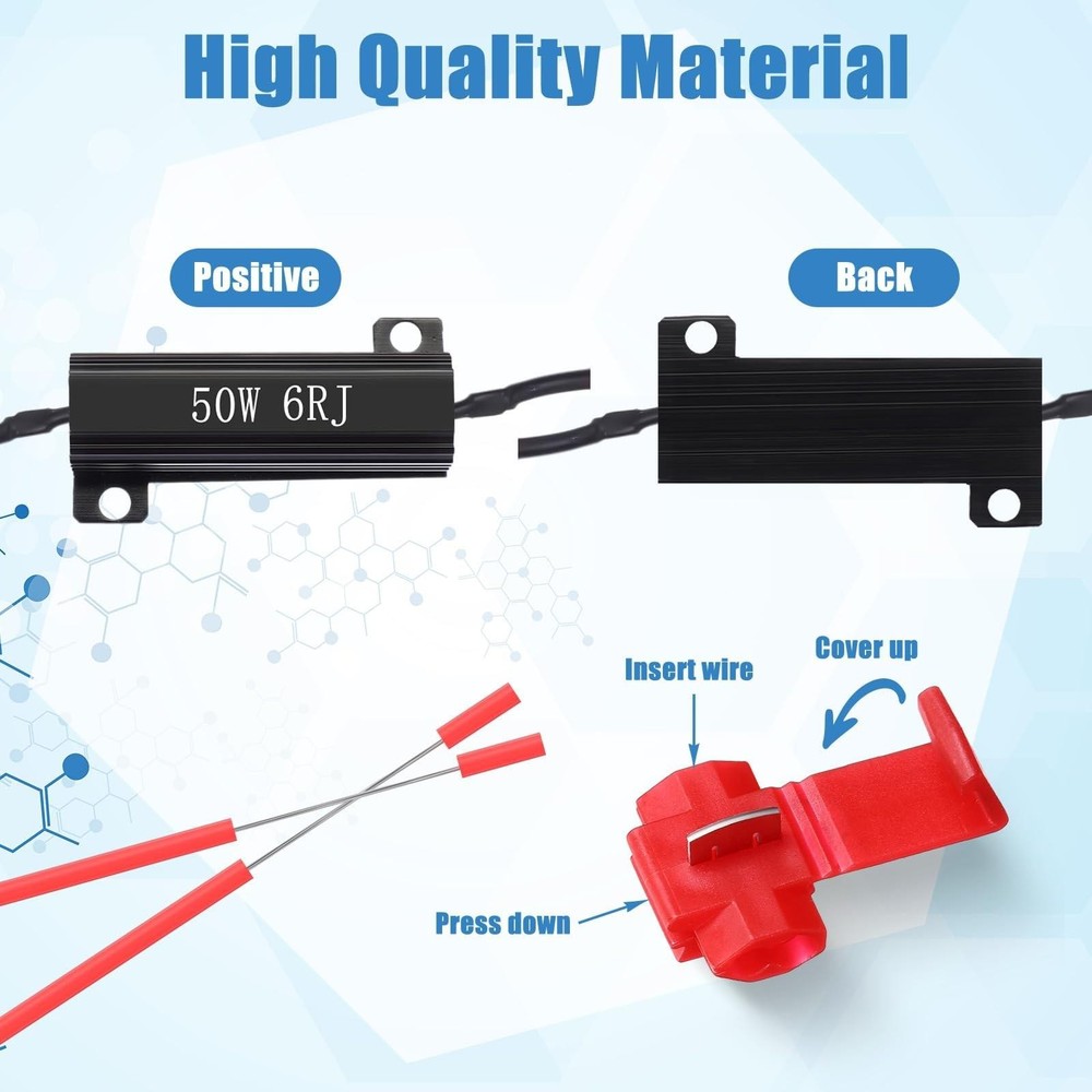 20pcs Load Resistor 50w 6rj LED Decoder Fix Error Code Hyper Flash Turn Signal