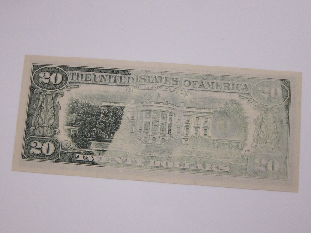 1985 $20 Printing Error on Back #L24636187K