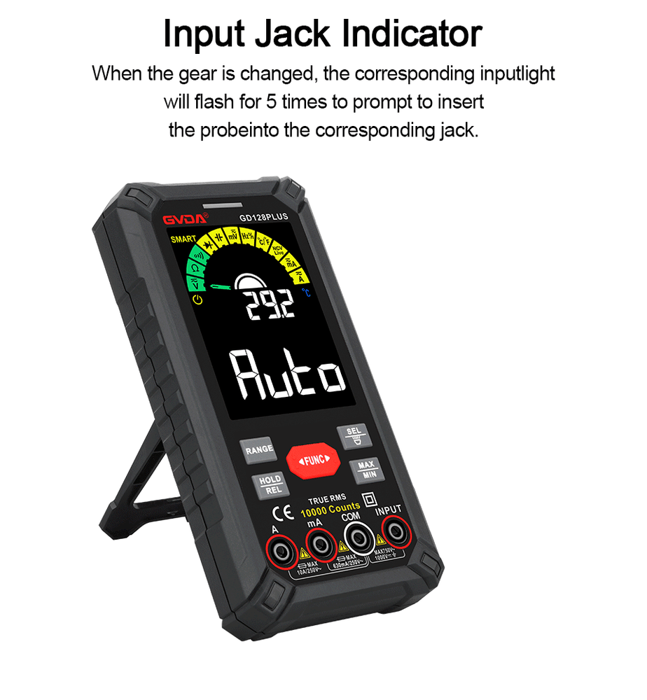 Smart Rechargeable Digital Multimeter True RMS 9999 Voltage Current Multitester