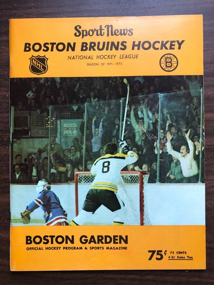 BOSTON BRUINS vs PITTSBURGH PENGUINS 3/12/72 Program EXCELLENT - BOBBY ORR