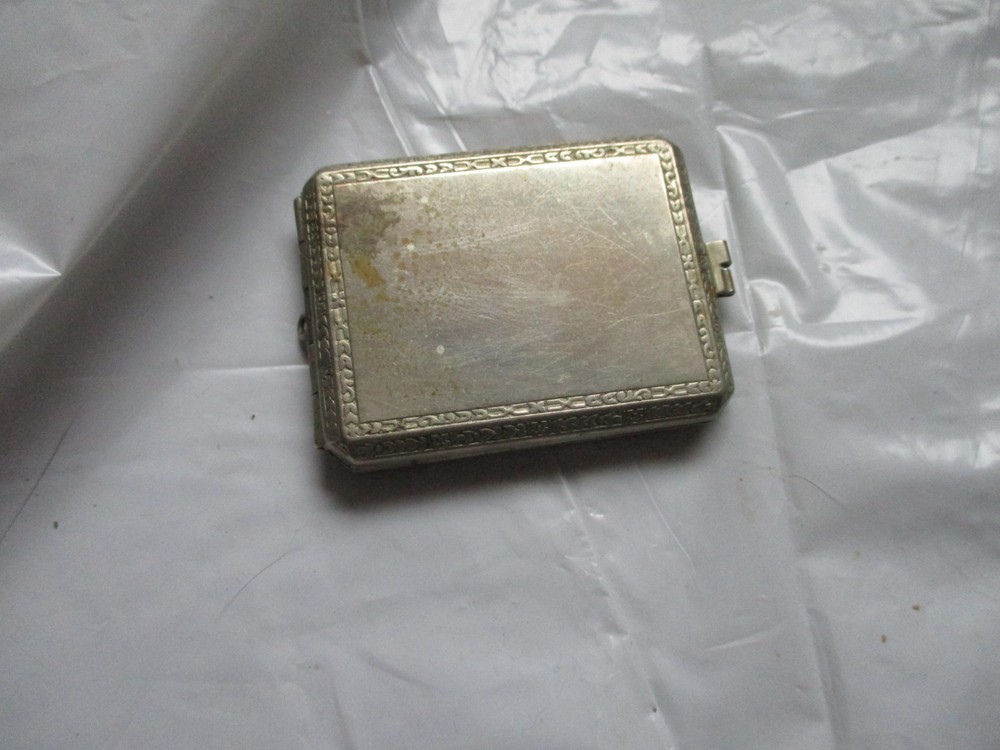 Vintage silver match book holder Brun-mill USA chatelain