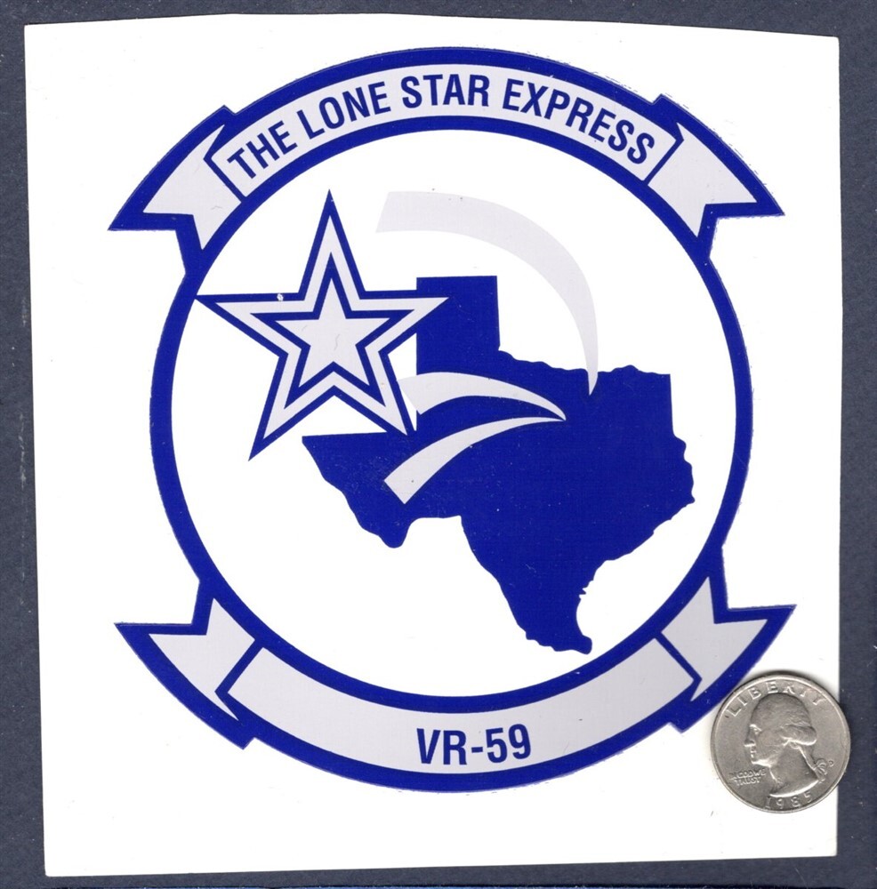 Sticker VR-59 LONE STAR EXPRESS C-40 CLIPPER C-9 US Navy Squadron Patch Image