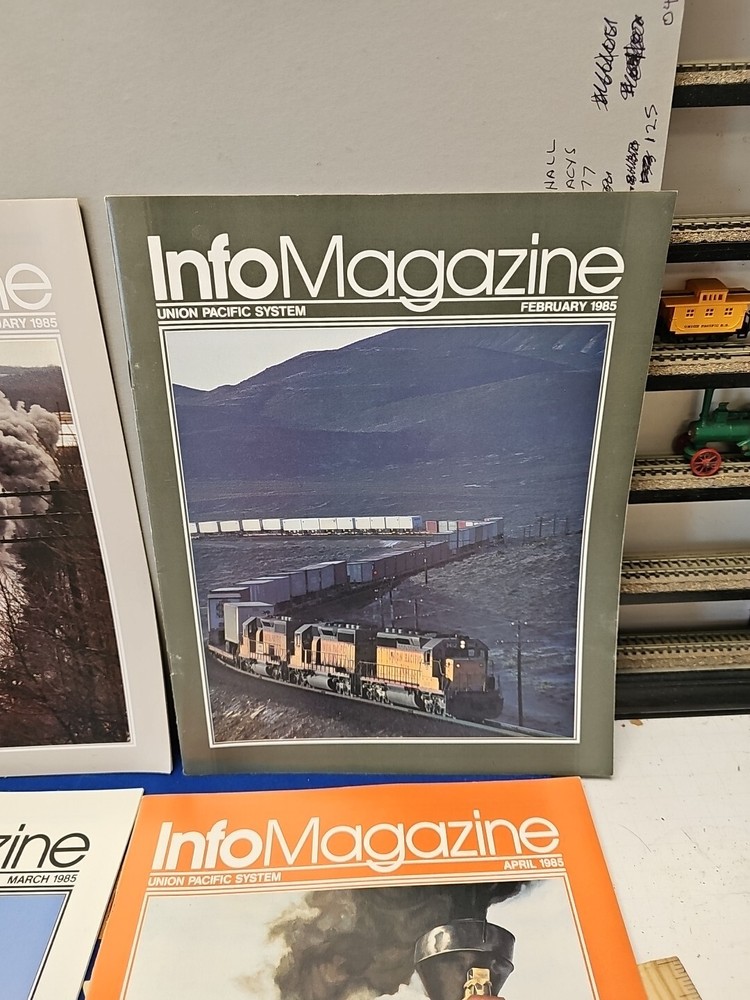 Info Magazine Union Pacific System 1985 Full Year Complete 12 Issues.