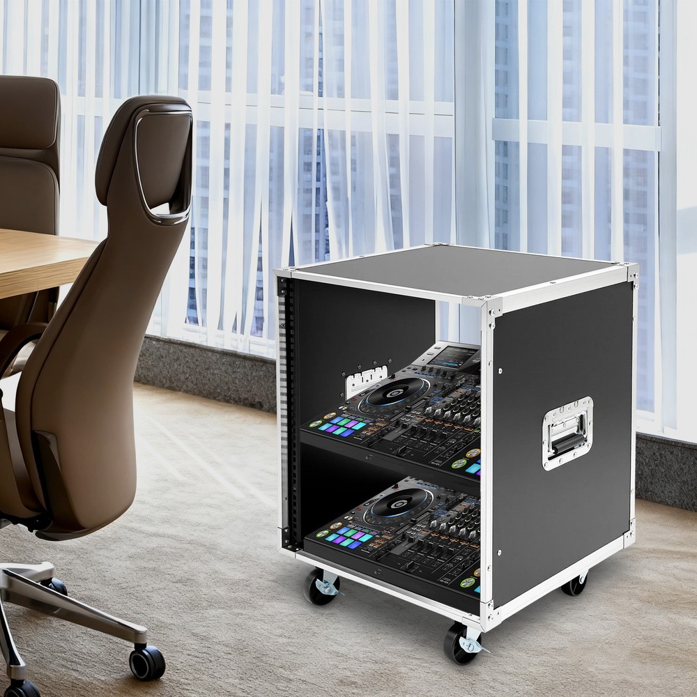 12U Rolling Network Server Data Cabinet Rack Equipment Rack Cabinet - 21" Deep