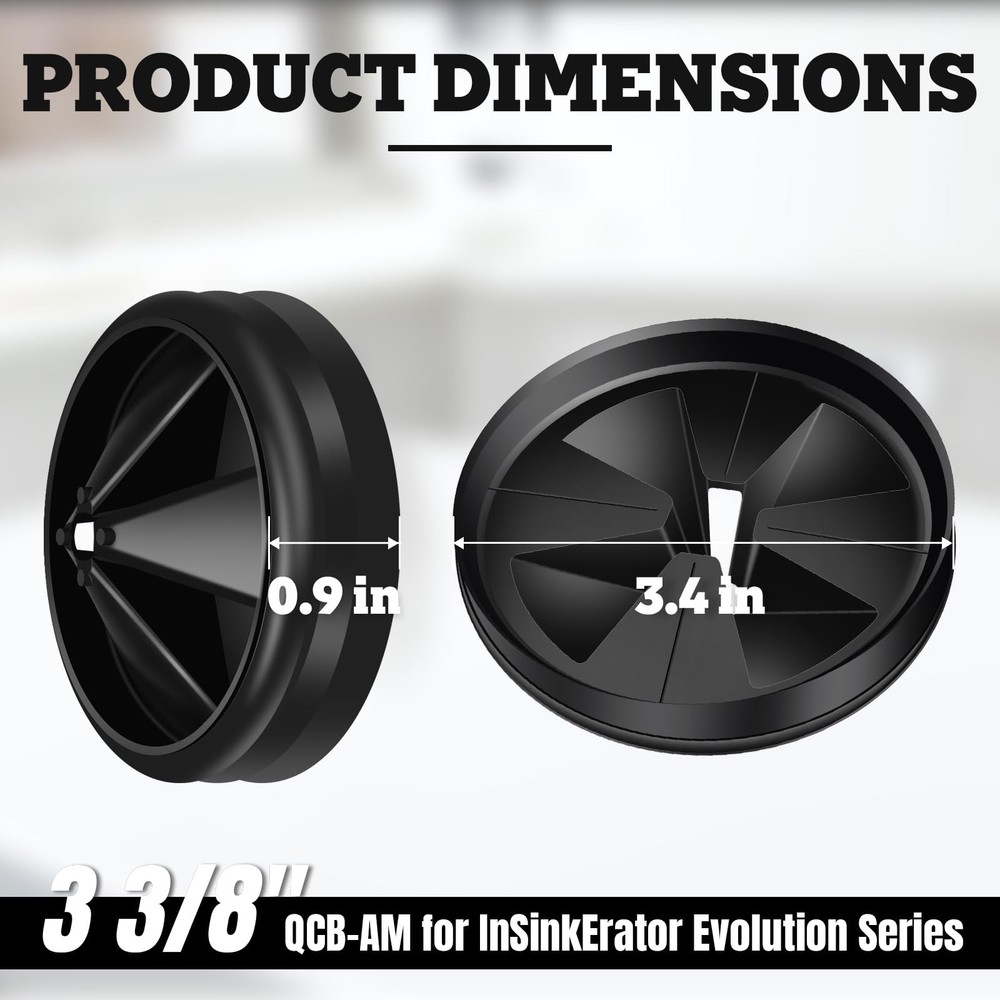 3 Pack Garbage Disposal Splash Guard - Sink Baffle 3 3/8"QCB-AM for InSinkErator