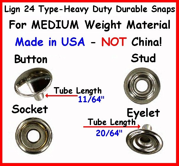 10 Sets Quality! Medium Weight Nickel ~ LEATHER & Canvas SNAP FASTNER  NO TOOLS