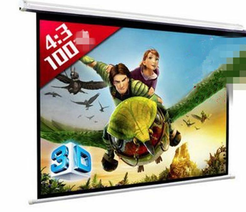 Electric Projector Screen Wall Celling Mounted 100" 4:3 Y