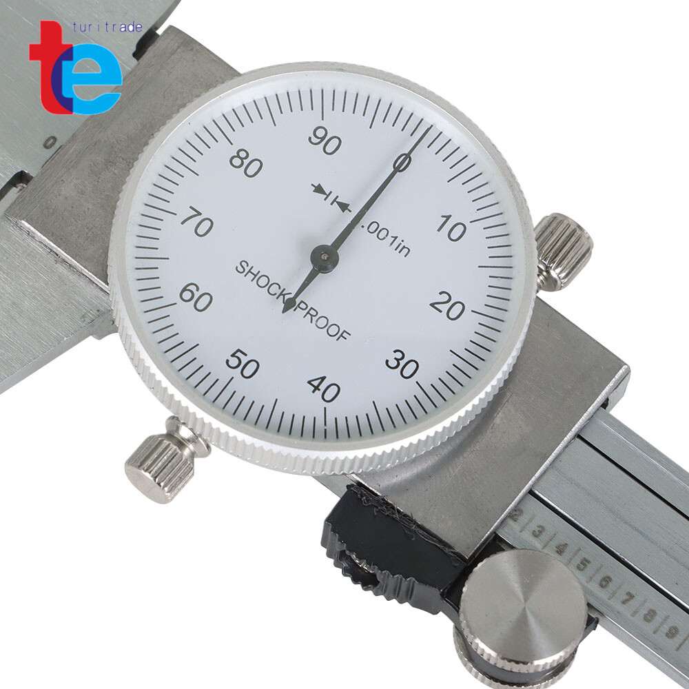 6" Utility Dial Caliper, 0.001" Resolution With Slide Lock, Including Case
