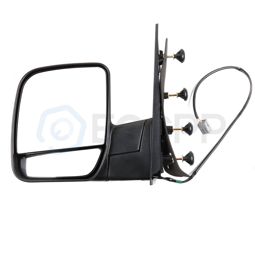 Pair Power Manual Fold Black Surface Mirrors For 2003-2014 Ford Econoline