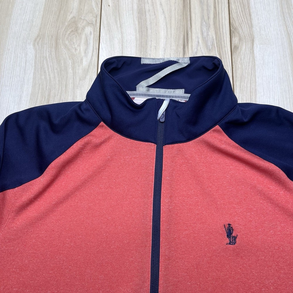 Zero Restriction 1/4 Zip Golf Pullover Logo Lightweight Red Blue Mens Medium