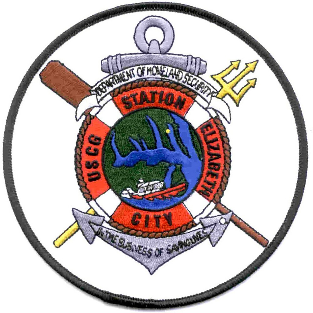 5" COAST GUARD ELIZABETH CITY EMBROIDERED PATCH