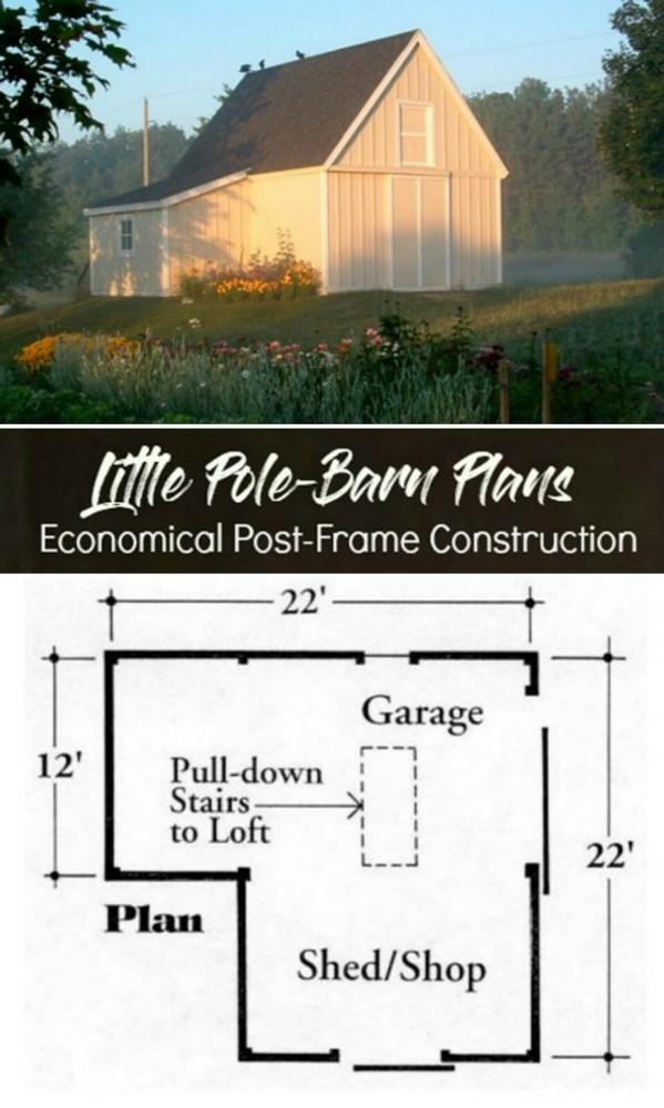 7 Little Backyard Barn Designs - Complete Construction Plans (B5)