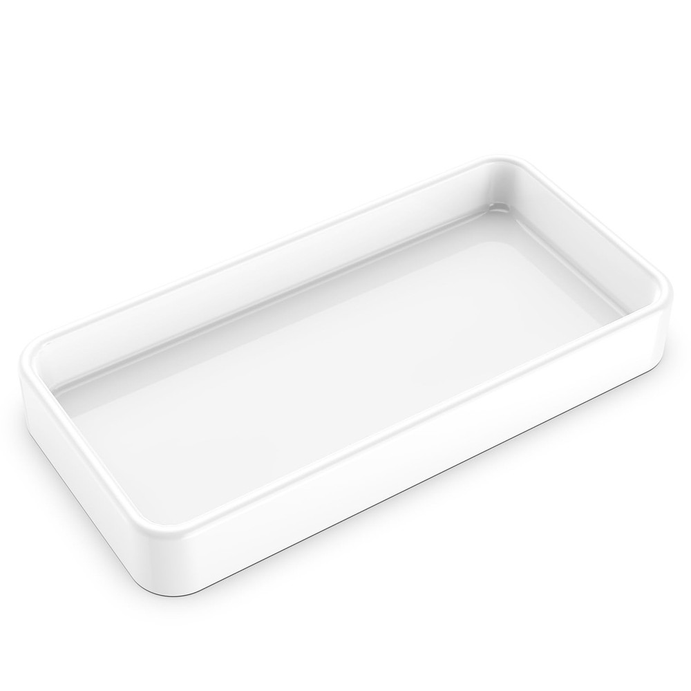Gurygo 8" - Small Rectangular Vanity Tray for Bathroom - Ceramic Kitchen Soap...