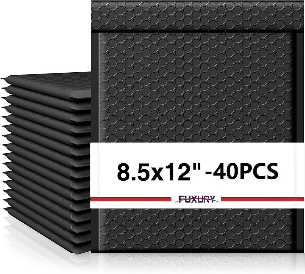 Black Bubble Mailers 8.5x12