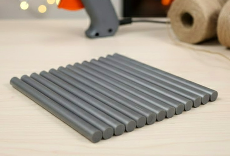 96 Silver Grey Mini Glue Sticks 4" Length 5/16 (.25)