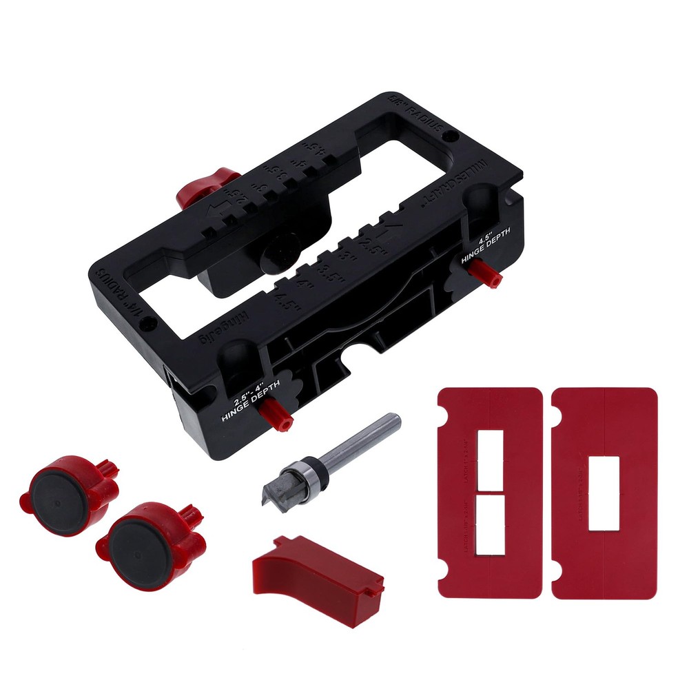 Adjustable Door Hinge Installation Kit with Mortiser Router Tool