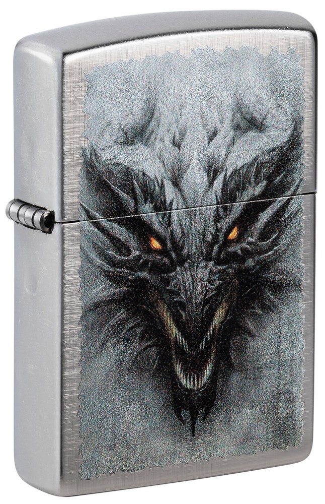 Zippo Dragon Design Linen Weave 48732