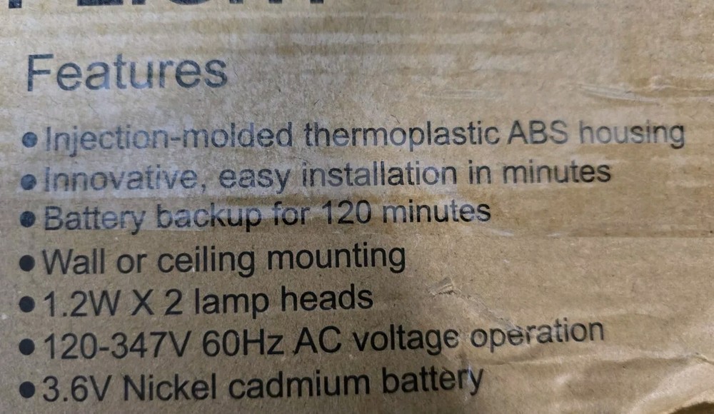 Led Emergency Lights with Battery Backup, Two Adjustable Lamp Heads Exit...