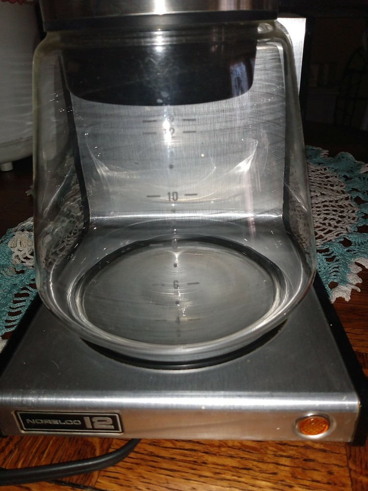 VINTAGE NORELCO 12 DIAL-A-BREW 12 CUP COFFEE MAKER MACHINE Silver