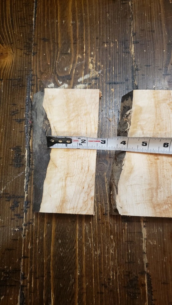 2pc CURLY MAPLE Scale Art Craft Knife Call M1274