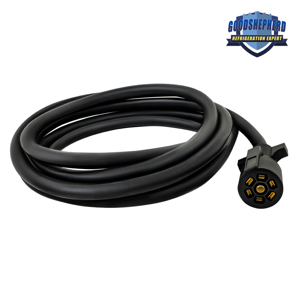 7Pin 7Way Trailer Cable Cord Wire Harness Plug Connector RV Truck 6-7-8-12-16FT