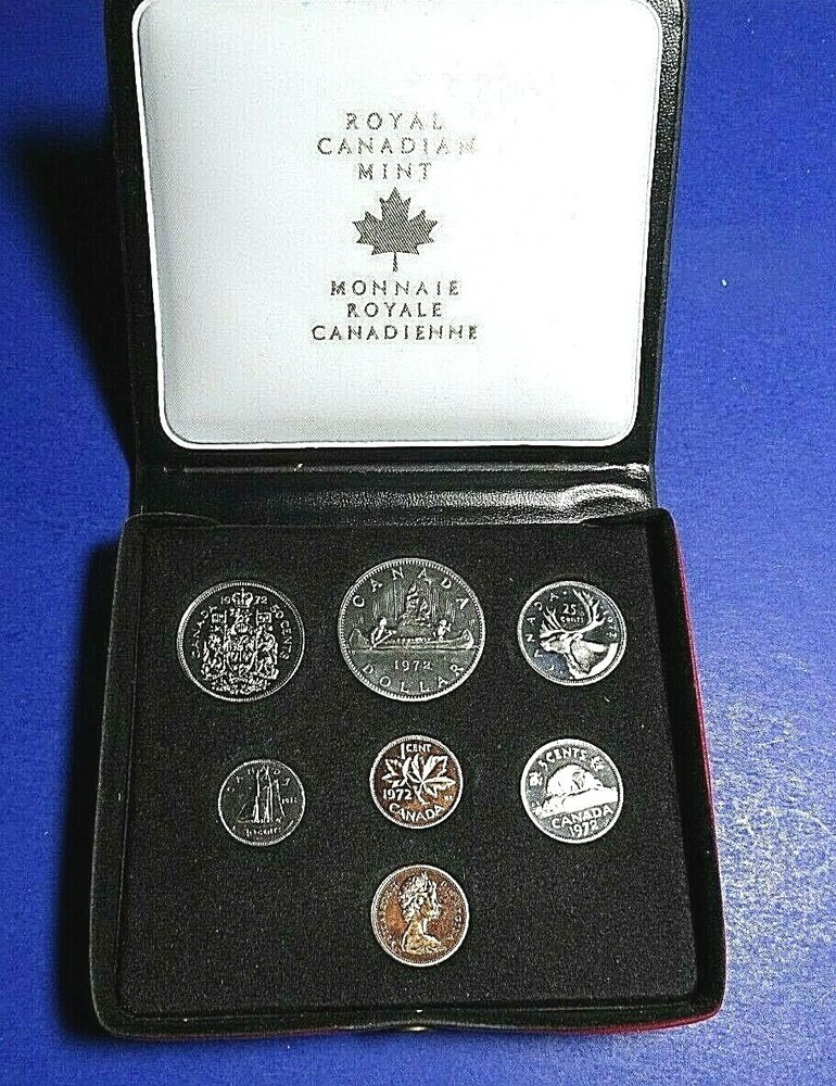 CANADA 1972 PROOF-LIKE DOUBLE CENT "CUSTOM" SET - ALL ORIGINAL - 7 COINS