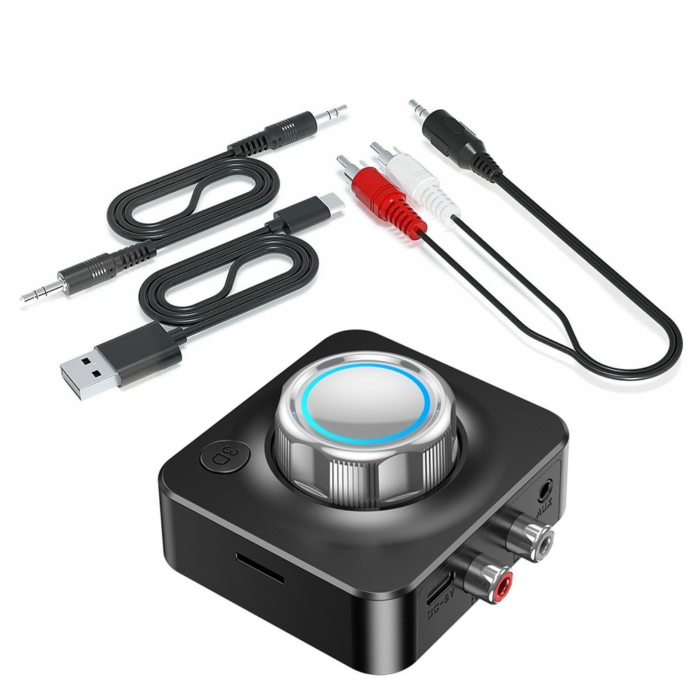 2-in-1 Wireless Bluetooth V5 Aux Audio Receiver Receiver TF Card Reader E