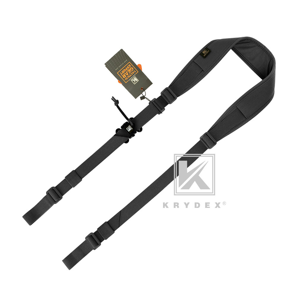 KRYDEX Tactical Sling Strap Modular Slingster Pull Tab 2Point Quick Adjust Black
