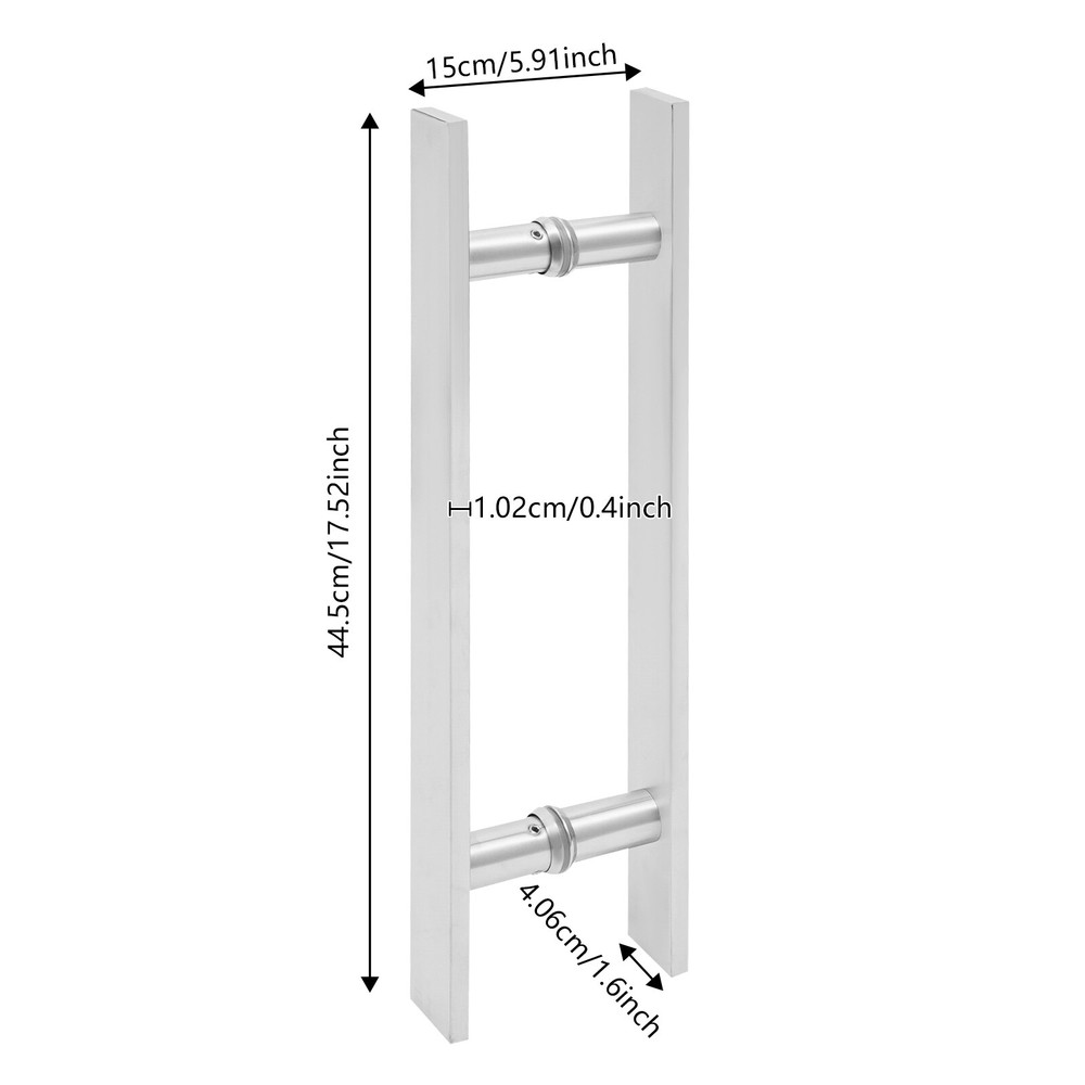 Stainless Door Handle H Shape Double Sided Pull Push Sliding Barn Door Handle