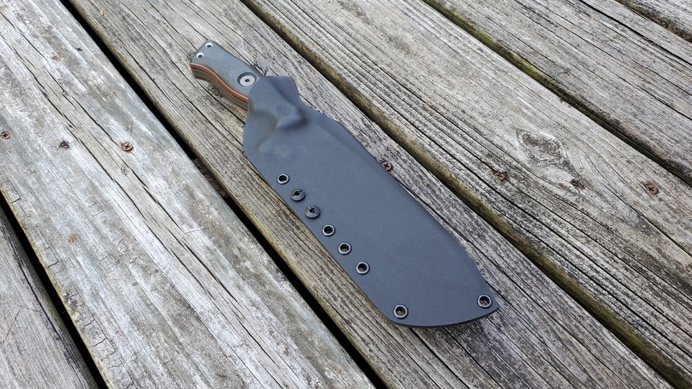 Custom Kydex sheath for the TOPS "OPERATOR 7 ", Taco style, beltloop(Bk)