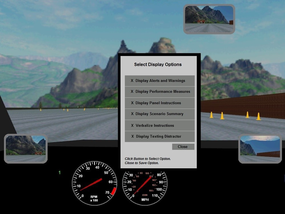 Pro Driving Simulator Software for Training and Testing - 3 Monitor