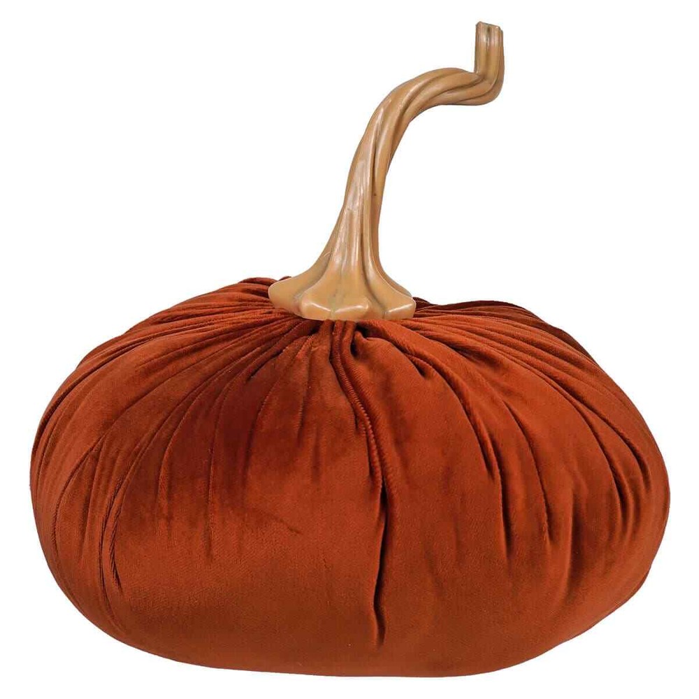 Long-Stemmed Orange Fabric Pumpkin