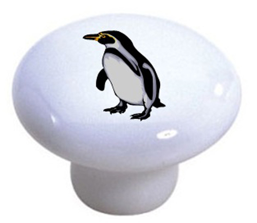 PENGUIN Animal Cabinet DRAWER Pull KNOB Ceramic