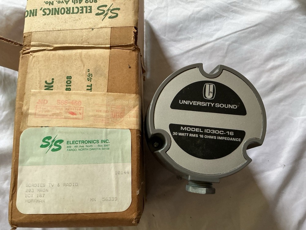 University Sound Speaker Driver- Model ID30C-16 NIB Untested