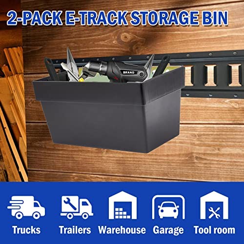 E-Track Storage Bin for E-Track System E Track Accessories Storage Box 2 Pack