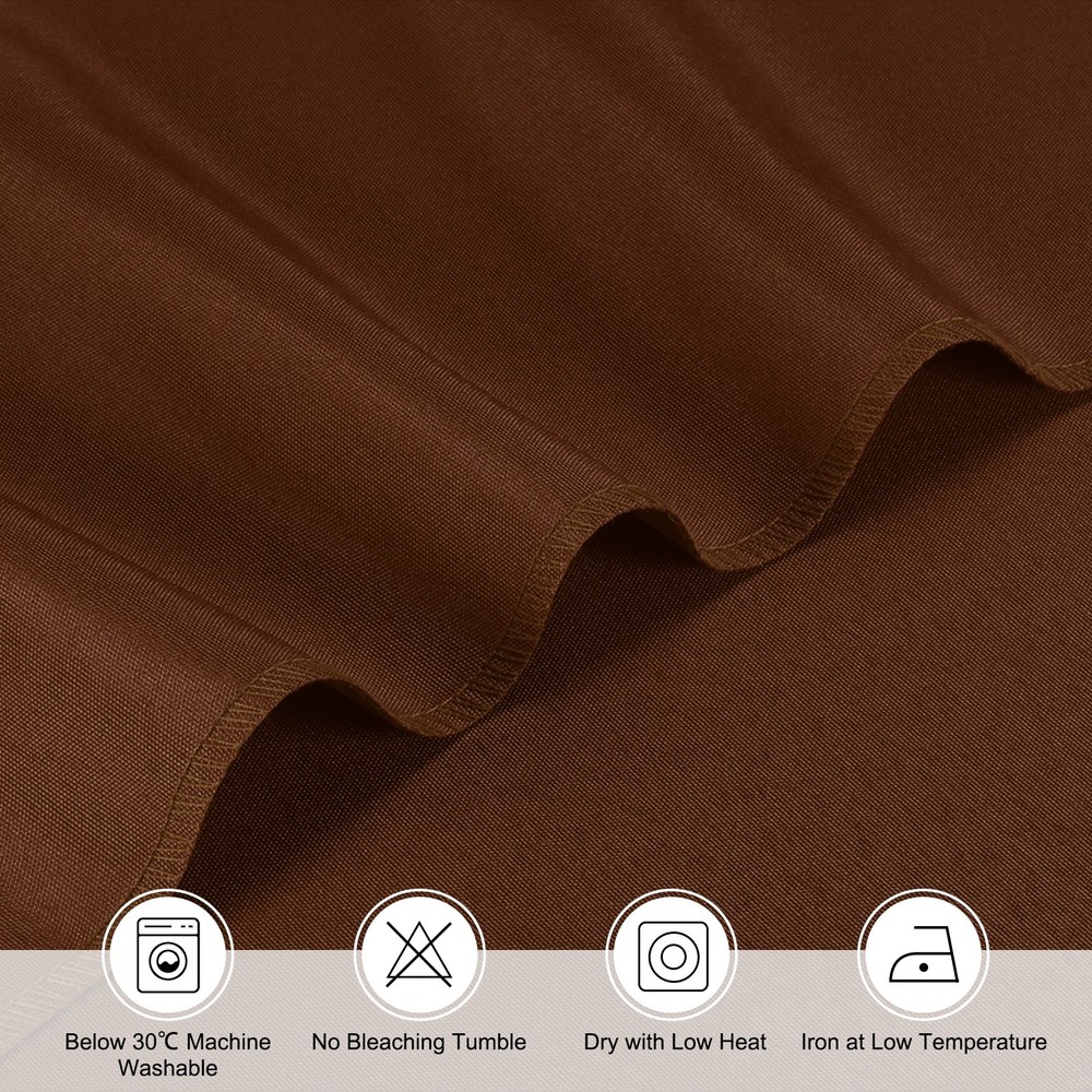 160x250cm Rectangle Tablecloth, Thickened Polyester Table Cloth Dark Brown
