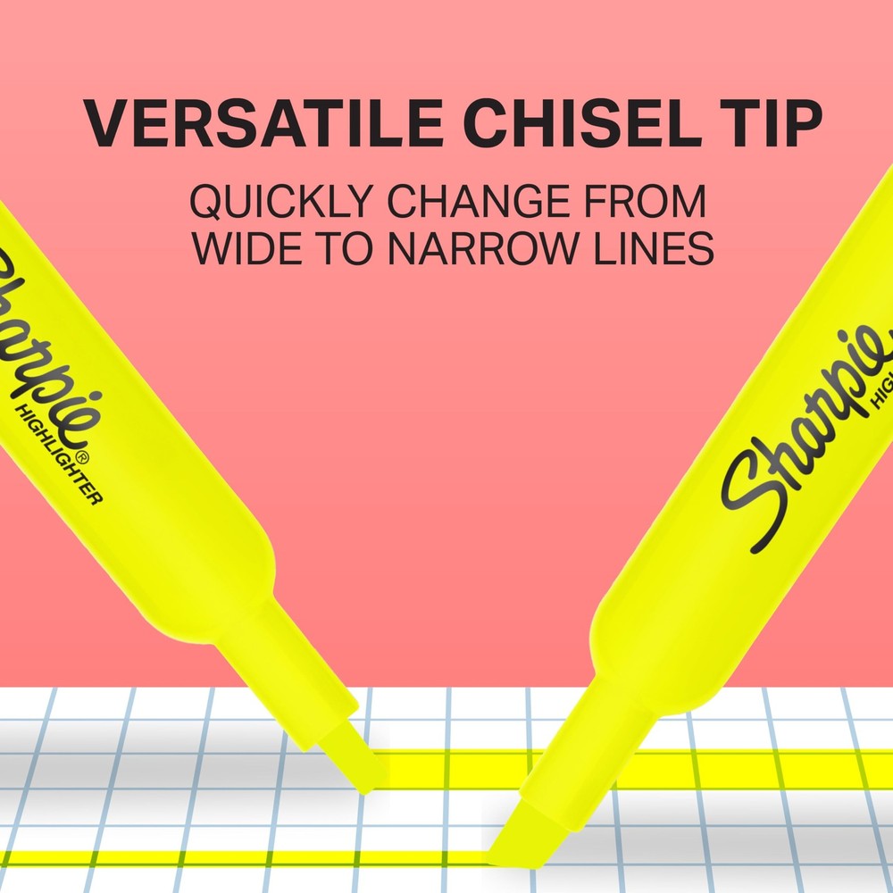 Sharpie Tank Style Highlighters, Chisel Tip, 12 Count (Pack of 1), Orange