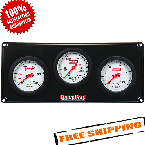 QuickCar 61-7012 Extreme 3 Gauge Panel OP/WT/FP