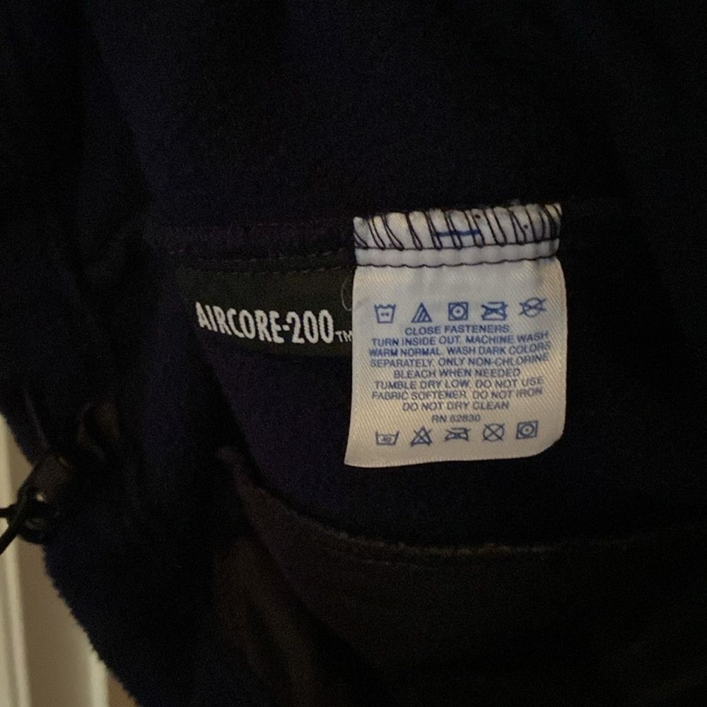 Mens Lands end quarter zip pull over jacket blue size 36-38