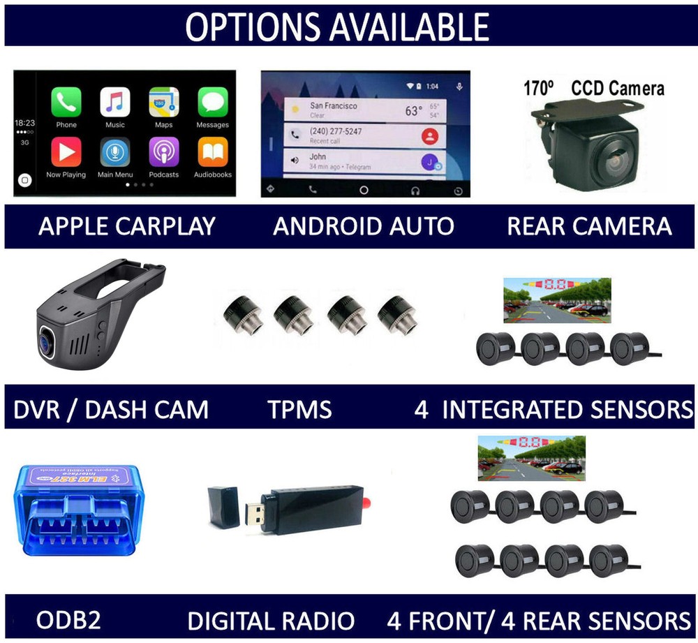 MAZDA 323 2001-2004 GPS APPLE CARPLAY ANDROID AUTO CAMERA ODB DAB+ TPMS DVR