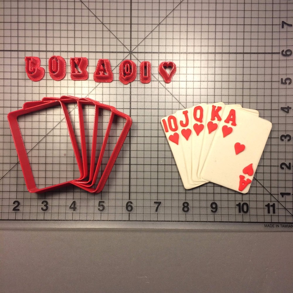Royal Flush Cards Cookie Cutter Set