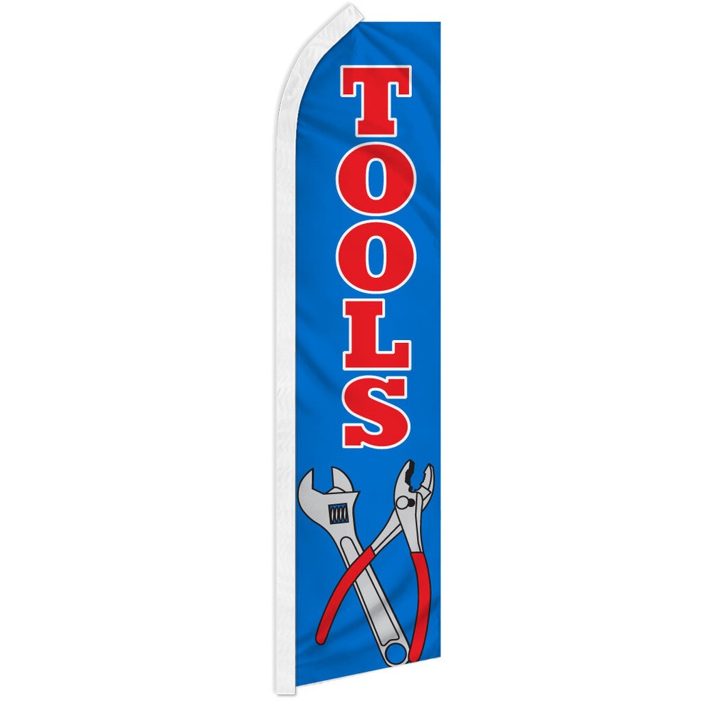 Tools Swooper Feather Flutter Flag Hardware Store BLUE