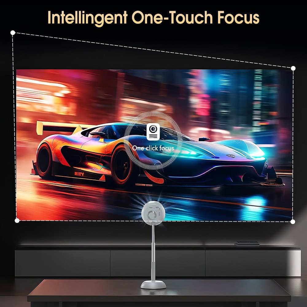 Auto Keystone 1080P Wifi Projector Android Bluetooth Home Video Smart Projector